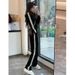 Street Style Sports Casual For Women, Autumn Winter 2025 New Fashion Fleece Cardigan Sweatshirt Wide Leg Pants Two-Piece_ecoleips.com