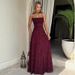 European And American Women's Fashion Export Wholesale Jacquard Sexy Slim Strap Backless Tie Design Long Dress_ecoleips.com