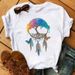 Cross-border Supply Summer Spring-summer Simple Dreamcatcher T-shirt Women's Clothing_ecoleips.com