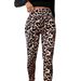 Women's Clothing Women's High-Waisted Slimming Leggings Leopard Print Fleece Lined Warmth Side Pocket Design Autumn Trendy Bottoms_ecoleips.com