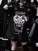 Yabi Hottie Gothic Dark Vintage Tops Subculture Y2k Print Short Sleeves Loose T-shirt Women Black Casual Clothes 2000s Chic Tees_ecoleips.com