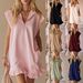 Sleeveless A-Line Dress With Double Pockets & V-Neck – Flounce Hem, Zipper Detail (Xs-Xxxl, Polyester-Spandex Blend)_ecoleips.com
