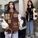 Women's Clothing Embroidered Pilot Jacket Coat Men And Women Couple National Baseball Uniform_ecoleips.com