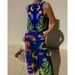Women's Clothing Vest And Trousers Two Piece Set Fashion Casual Cotton And Linen Printed Set_ecoleips.com
