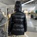 Women's Black Gold Short Down Jacket With Hood, Thickened Slim-Fit Waist Design, Winter Warm Coat, High-End White Goose Down, Casual & Stylish_ecoleips.com