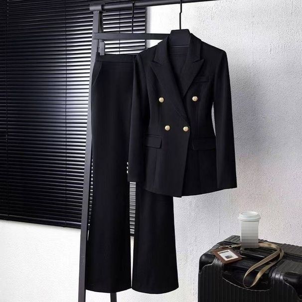 Women's Clothing Professional Suit Set New Spring Autumn College Student Business Interview Jacket Attire_ecoleips.com