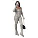 Women's Sexy Knit Crochet Fringe Set – Stylish Long-Sleeve Top & Pants (Breathable Polyester, S-XXL) For Night Out & Casual Chic_ecoleips.com