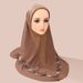 Hand-Embroidered Muslim Headscarf – Double-Layer Chiffon Hijab With Lace Trim (One Size) – Modest Fashion For Women_ecoleips.com