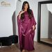 Modest Abaya Dress Women's Plus Size Glitter Dress Wine Red Spring Summer Party Robe Fashion England Style_ecoleips.com