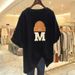 Women's White Oversized T-Shirt Short Sleeved Loose Fit Mid-Length Spring Summer Versatile Student Top Trendy on Instagram_ecoleips.com