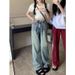 Plus-size Loose-fitting American Retro Straight-leg Jeans For Women, Autumn Wear, High-waisted, Slimming, Stylish_ecoleips.com