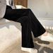 Women's Fleece-Lined Chenille Wide-Leg Pants - Ultra Soft & Warm Milk Velvet Fabric, High Waisted Straight Cut Casual Trousers With Elegant Draping_ecoleips.com