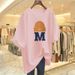 Women's White Oversized T-Shirt Short Sleeved Loose Fit Mid-Length Spring Summer Versatile Student Top Trendy on Instagram_ecoleips.com