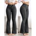 Women's Stretch Slim Fit Flared Pants High Waist Slightly Bootcut Hip Lifting New Style_ecoleips.com