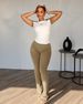 Aria Basics Aria Basics Y6031 New European And American Women's Spring Summer Color Block Sports Dance Fitness Yoga Short Sleeve Long Pants_ecoleips.com