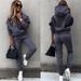 Polyester Fleece Lounge Set – Long-Sleeve Minimalist Two-Piece (S-3XL, 7 Colors) – From WFH To Weekend Warrior"_ecoleips.com