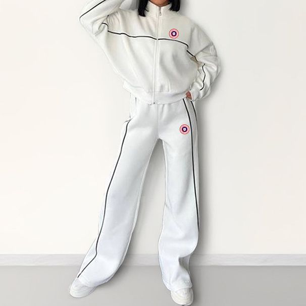 Women's Casual Fashion Street Style Sports Sweatshirt Two-piece Set Cotton Comfortable Denim Outfit_ecoleips.com