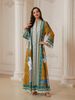 2026 New Muslim Cross-Border Dress, Women's Long Sleeve Printed Rhinestone Water Drill Long Skirt, Fashionable And Elegant_ecoleips.com