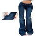 Spring 2027 Fashion European-USA Style Hottie Washed Jeans Women Cotton Mid Waist Slim-Fit Elasticity Denim Bell-Bottoms_ecoleips.com