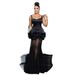 Women's Clothing Sling Flower Mesh Dress Spliced Long Skirt Sexy Sling Hot Diamond Hip Wrap_ecoleips.com