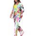 Europe And The United States New Temperament Commuter Long Sleeve Loose Shirt High Waist Wide Leg Pants Women's Suit_ecoleips.com