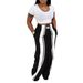 Women's Wide Leg Pants - High Waisted Casual Palazzo Trousers With Elastic Waist, Trendy Loose Fit Lounge Pants_ecoleips.com