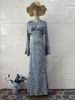 European American Cross-Border 2025 Summer New Elegant And Gentle Long-Sleeved Floral Dress For Women_ecoleips.com