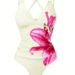 2026 Sexy One Piece Swimsuit European And American Style Foreign Trade Cross Border Charm Lily Print Women's Swimwear_ecoleips.com
