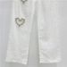 Women Spring And Summer Heart Shaped Hot Diamond New Style Personality Fashionable Wide Leg Straight Leg Floor Length Trousers Jeans_ecoleips.com