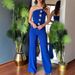 Women's Stylish Jumpsuit - High Waisted Wide Leg Romper With Button Detail, Sleeveless Summer Outfit, Stretchy Polyester Blend, Casual & Office Wear_ecoleips.com