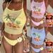 2026 Halter Bikini Women's Sexy Tropical Fruit Print Vacation Style Swimsuit European And American New Cross Border E-commerce_ecoleips.com
