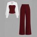 2026 European And American Style Cross-border Foreign Trade New Women's Clothing V-neck Waist-cinching Patchwork_ecoleips.com