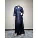 Muslim Women's Two-Piece Set With Rhinestones And Shiny Sequins Fashion Satin Abaya_ecoleips.com