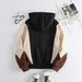 Women's Casual Zip-Up Hooded Sweatshirt With Patchwork Pockets - Loose Fit Long Sleeve Pullover For Daily Wear (Black, S-XXL)_ecoleips.com
