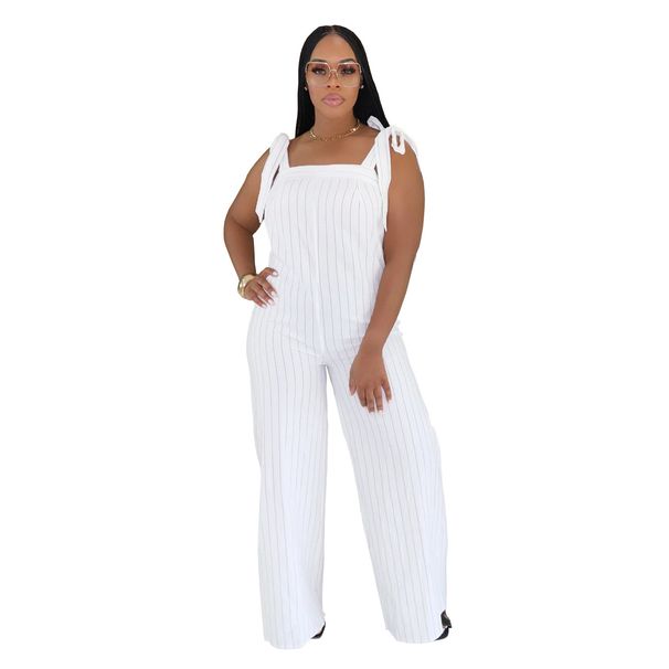 Women's Casual Striped Jumpsuit Wide Leg Fashion C7698 Strap Jumpsuit_ecoleips.com