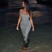 New Arrival Summer Women Sexy Backless Slim Dress Bodycon Slit Spaghetti Strap Dress For Party Beach Vacation Daily Outfit_ecoleips.com