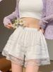K Five Layer Lace Safety Pants Cake Skirt Breathable Leggings Women's Anti Slip Pumpkin Pants Fluffy Short Skirt Skirt_ecoleips.com