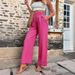 Women's Clothing Casual Pants Elastic High Waist Loose Trousers_ecoleips.com