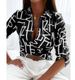 Women’s Printed Long Sleeve Shirt – V-Neck Blouse (10 Unique Designs) | S-3XL | Office & Casual_ecoleips.com