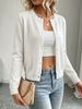 Ribbed Knit Cardigan, Lightweight Soft Breathable Top_ecoleips.com
