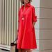 Women's Clothing Women's Simple Loose Shirt Dress Long Sleeve Fashion Clothing_ecoleips.com