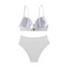 Women's Sexy Solid Color Bikini Set - High-Cut Split Swimsuit For Beach & Hot Spring (European & American Style)_ecoleips.com