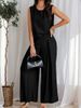Women's Clothing Wide Leg Pants Casual Fashion Solid Color High Waist Loose Suit_ecoleips.com