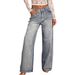 Women's High-Waisted Rhinestone Denim Trousers European American Style Wide Leg Jeans Wholesale Foreign Trade Hot Selling Item_ecoleips.com