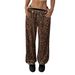 Voya Women's Women's Clothing: Unique Design Casual Pants, Loose Drapey Leopard Print Trendy Loose-fitting, Drapey, Leopard-print Trend Pants
_ecoleips.com