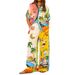 Women's Clothing Spring Women's Trousers Set Fashionable Casual Printed Color Block With Pocket For Formal & Casual For Women_ecoleips.com