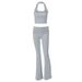 Women's Summer Fashion Street Style Set Halter Neck Backless Tank Top And Slim Fit Trousers New Arrivals_ecoleips.com