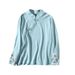 Derong Solid Color National Style Underwear With Standing Collar, Long-Sleeved, Buttoned Design, Embroidered T-Shirt For_ecoleips.com