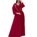 Modest Abaya Dress Elegant & Modest – Hand-Beaded V-Neck Maxi Dress, Islamic Fashion With Crystal Embellishments For Special Occasions_ecoleips.com