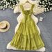 Women's Romantic Style Sleeveless Dress Playful Suspender Tie Waist Slimming A-Line Skirt For Summer Vacation_ecoleips.com